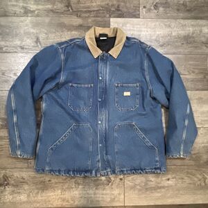 Vintage 90s Dickies Denim Work Jacket Quilted Lined Barn Coat Men’s XXL